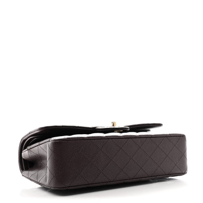 Chanel Caviar Quilted Medium Double Flap Dark Brown 3 of 11
