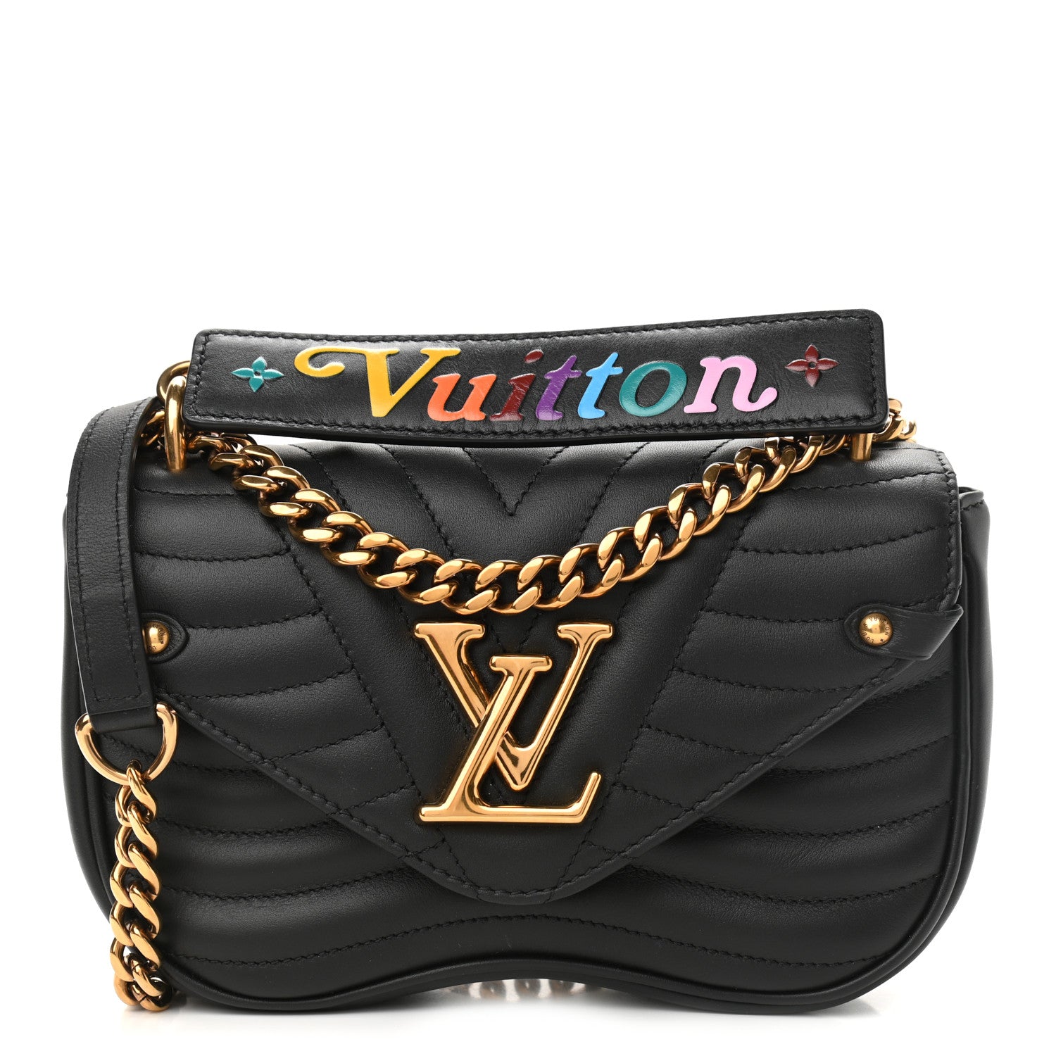 Louis Vuitton Calfskin New Wave Chain PM Black 1 of 11