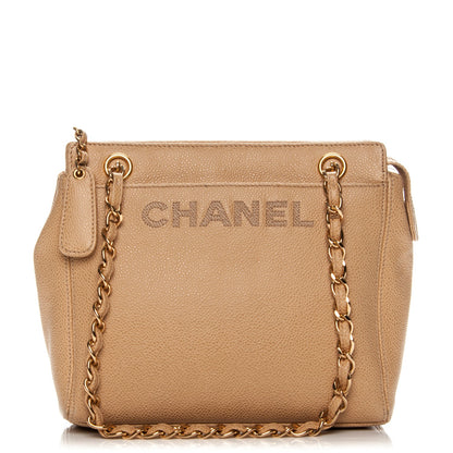 Chanel Caviar Handbag Beige 1 of 8
