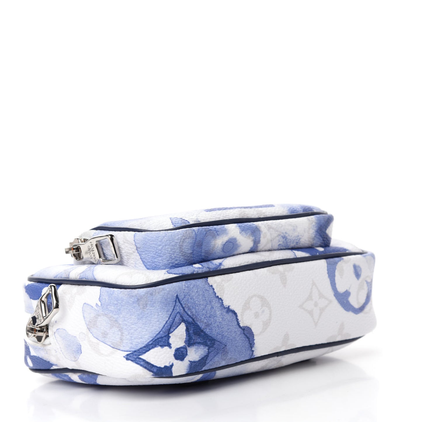Monogram Watercolor Outdoor Pouch Blue