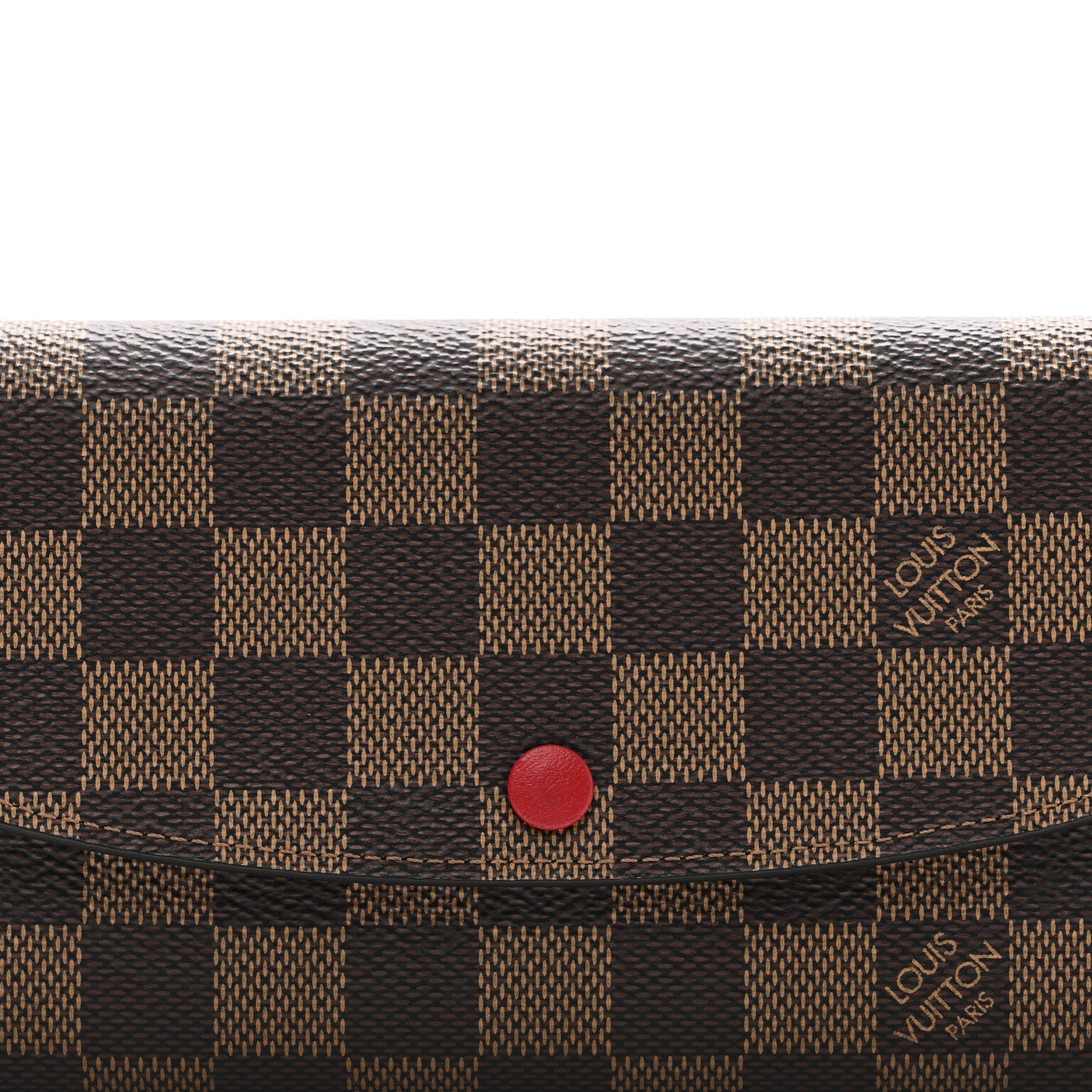 Louis Vuitton Damier Ebene Emilie Wallet Red 7 of 7