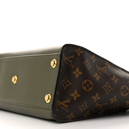Louis Vuitton Calfskin Monogram On My Side MM Laurier Green Toffee Latte Beige 9 of 9