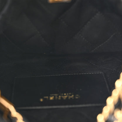 Chanel Shiny Calfskin Quilted Mini Chanel 22 So Black 5 of 11