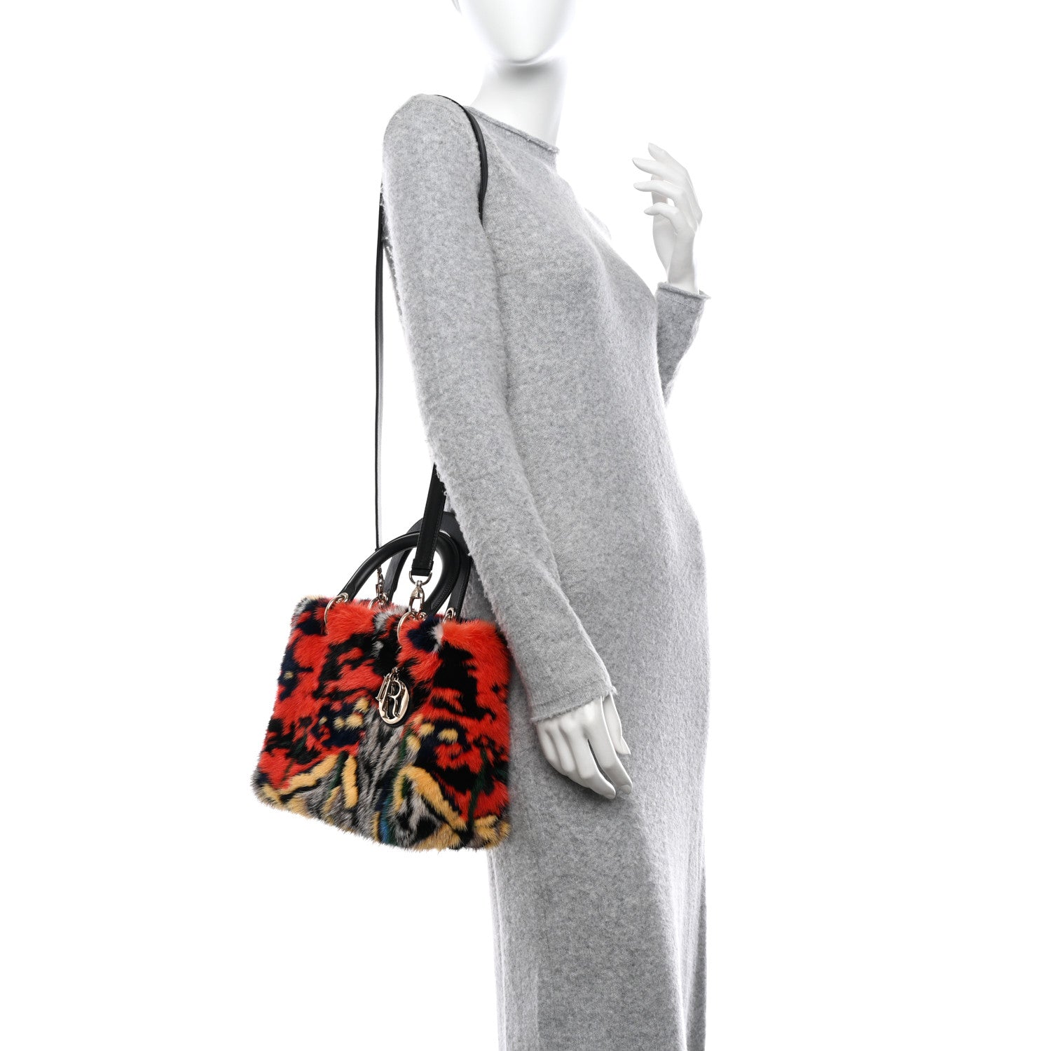 Christian Dior X NAMSA LEUBA Mink Fur Medium Lady Dior Art Multicolor 2 of 9