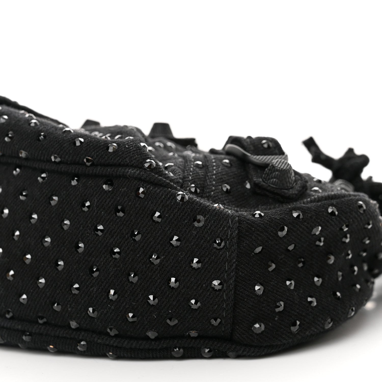 Balenciaga Denim Embellished Le Cagole Shoulder Bag XS Black 10 of 10