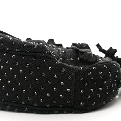 Balenciaga Denim Embellished Le Cagole Shoulder Bag XS Black 10 of 10