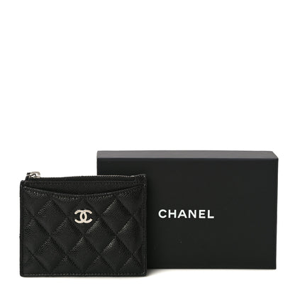 Chanel Caviar Quilted CC Zip Card Holder Black 11 of 11