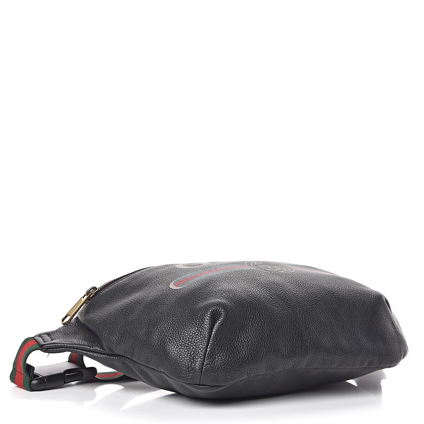 Grained Calfskin Logo Belt Bag Black