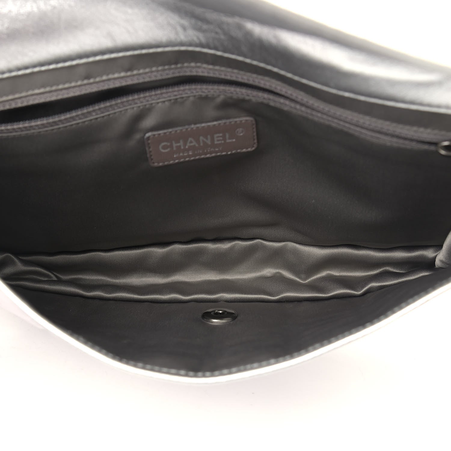 Chanel Vinyl Large Ice Cube Flap Silver 5 of 11