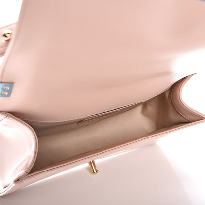 Chanel Patent Calfskin Quilted Medium Boy Flap Light Pink 8 of 15
