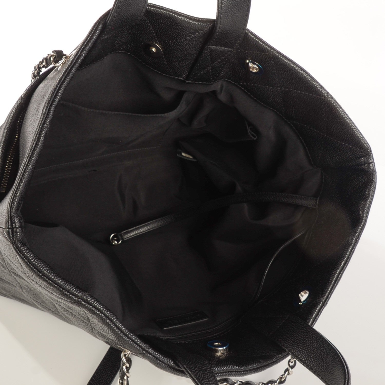 Chanel Caviar Quilted Large CC Tote Black 6 of 7