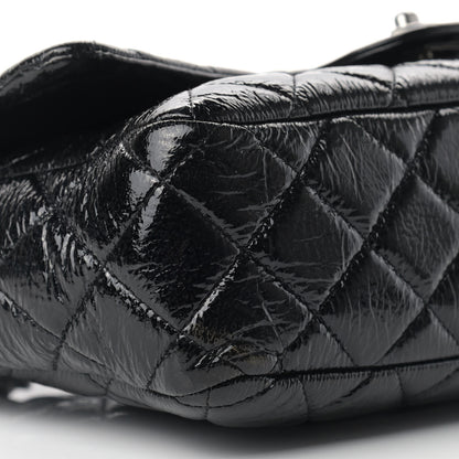 Chanel Crinkled Patent Quilted Jumbo Single Flap Black 8 of 15