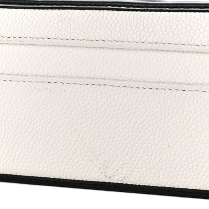 Chanel Caviar Quilted Medium CC Filigree Vanity Case White Black 11 of 11