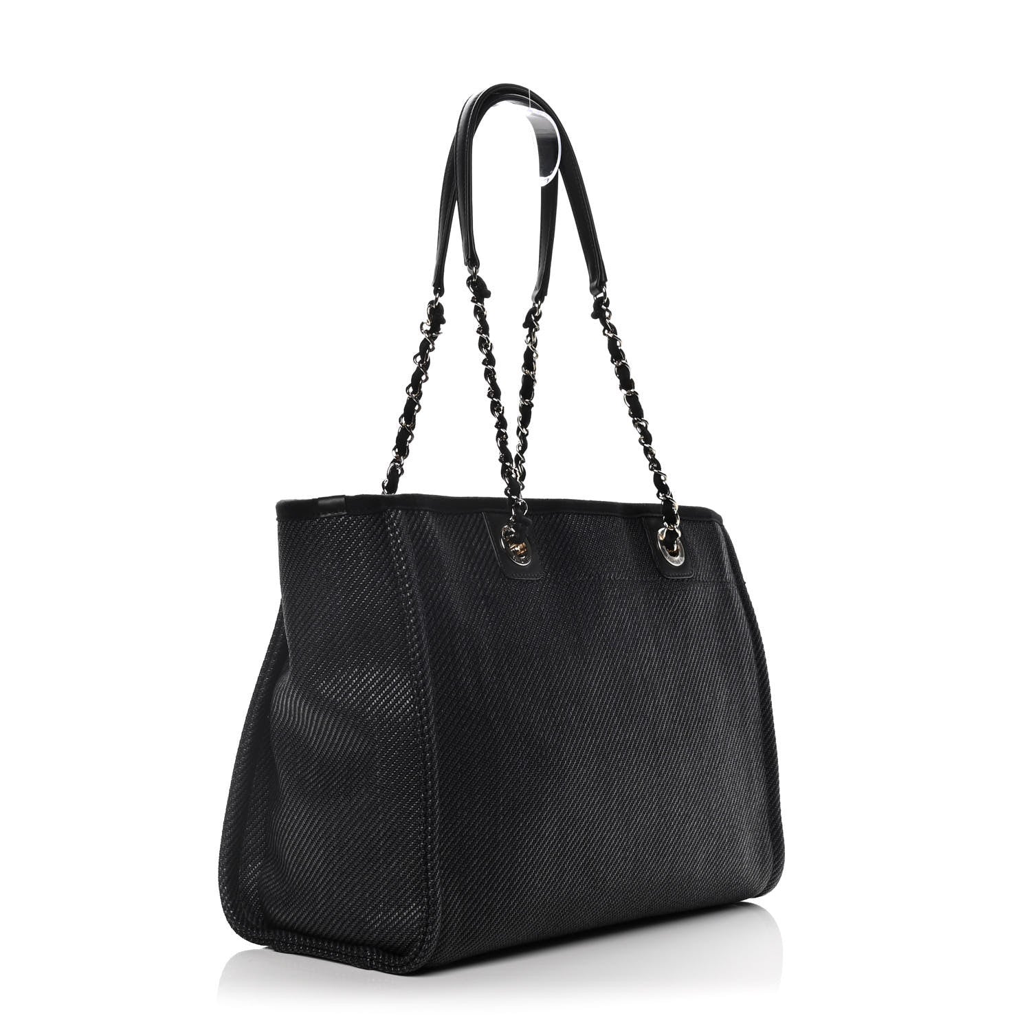 Chanel Mixed Fibers Small Deauville Tote Black 2 of 10
