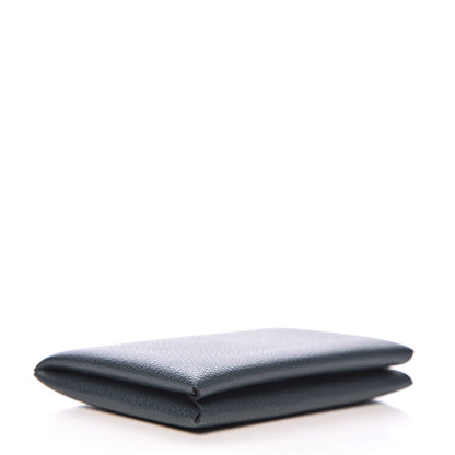 Hermes Evercolor Calvi Card Case Vert Cypress 4 of 8
