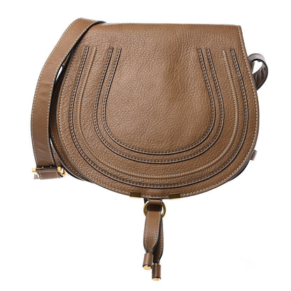 Chloe Calfskin Medium Marcie Round Crossbody Bag Nut 1 of 12