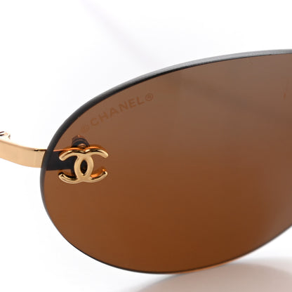 Chanel CC Oval Sunglasses 4013 Gold 9 of 9