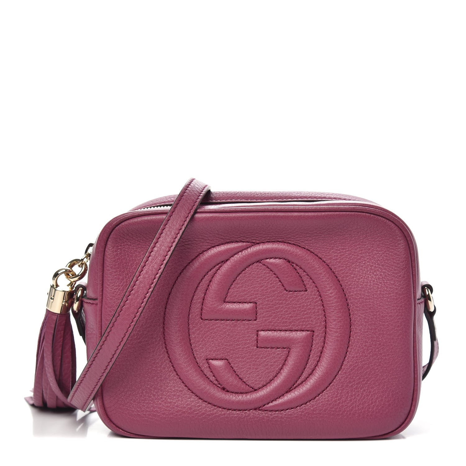 Gucci Pebbled Calfskin Small Soho Disco Bag Peonia Flower 1 of 11