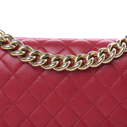 Chanel Lambskin Quilted Small Boy Flap Dark Red 20 of 20