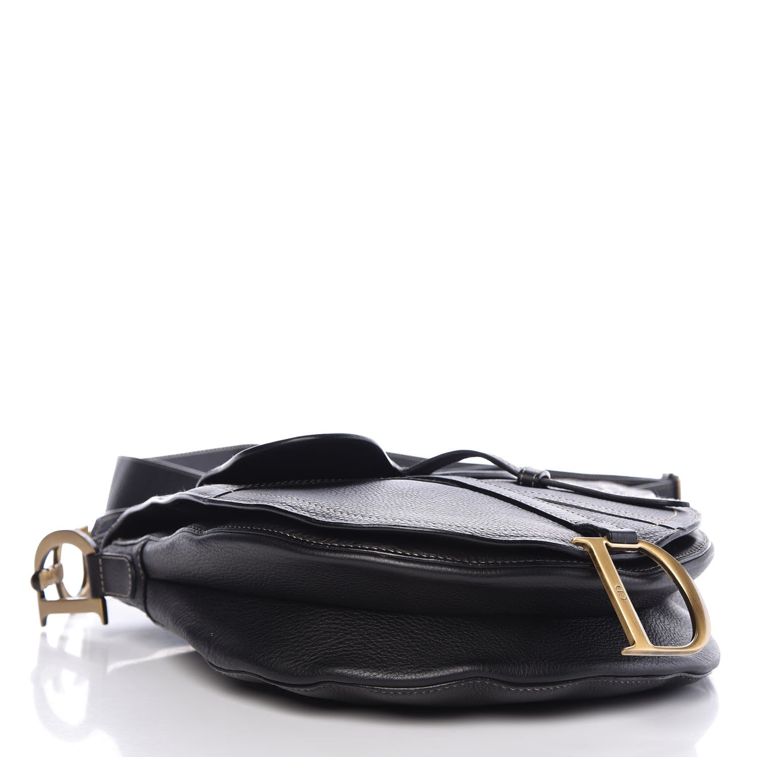 Christian Dior Calfskin Baudrier Saddle Bag Black 4 of 7