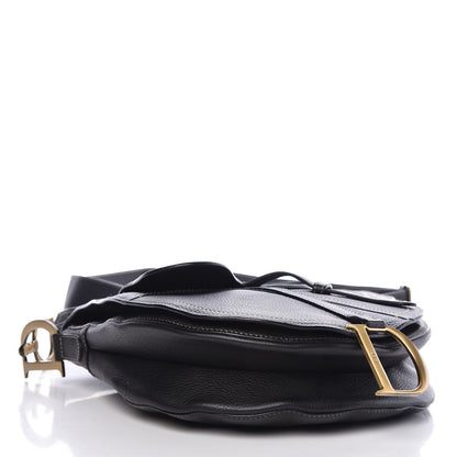 Christian Dior Calfskin Baudrier Saddle Bag Black 4 of 7
