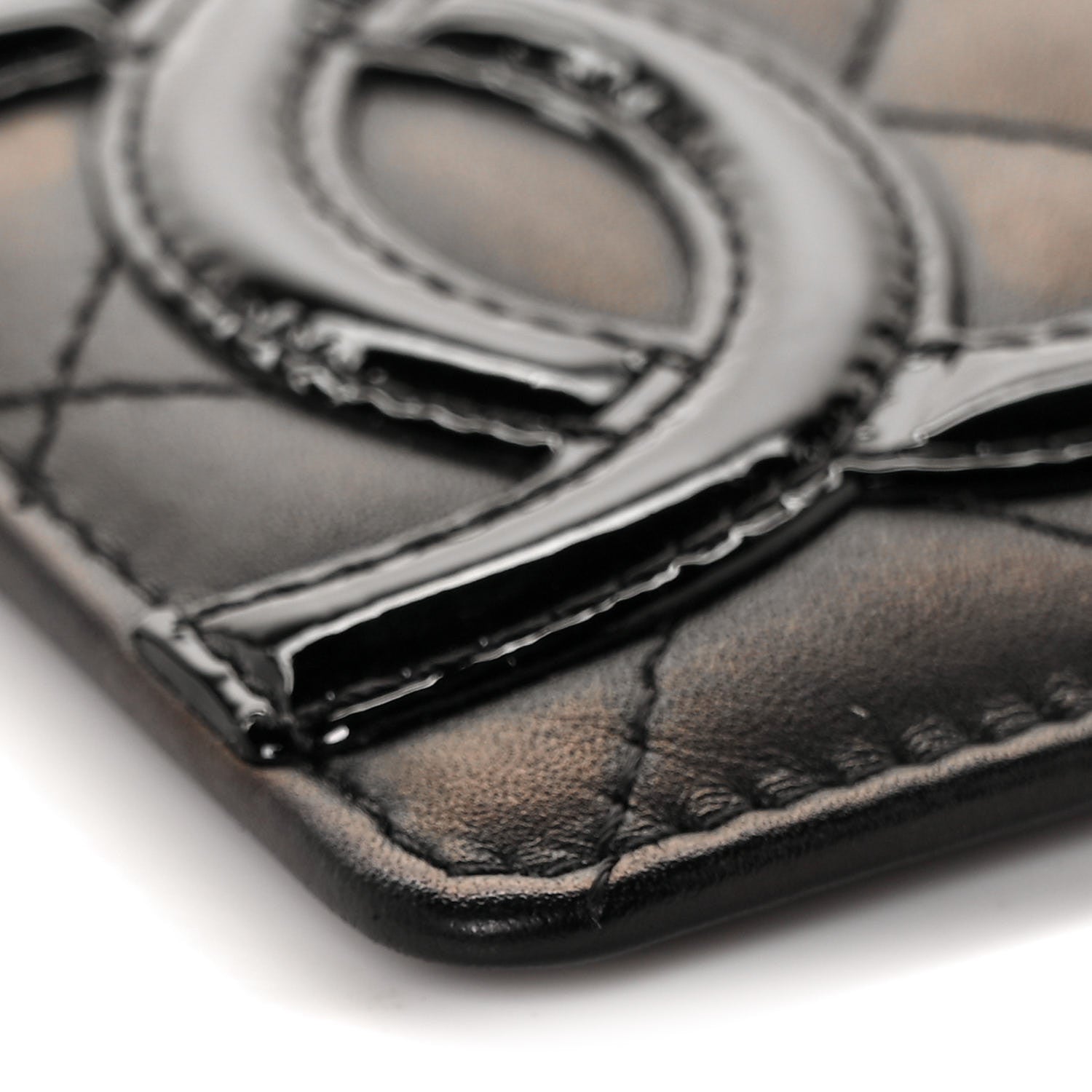 Chanel Calfskin Quilted Cambon Card Holder Black 7 of 8
