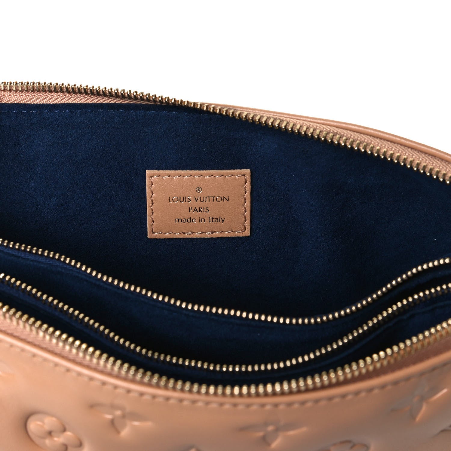 Louis Vuitton Lambskin Embossed Monogram Coussin PM Camel 6 of 9