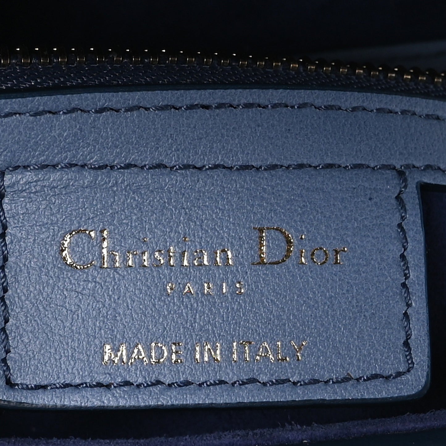 Calfskin Gradient Saddle Bag Indigo Blue