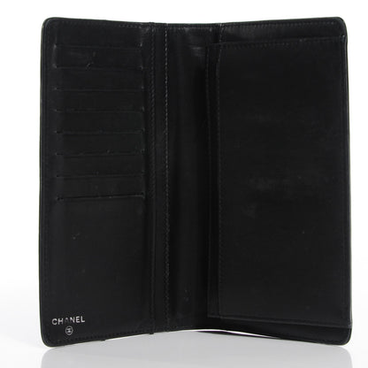 Chanel Lambskin Quilted Yen Wallet Black 5 of 8