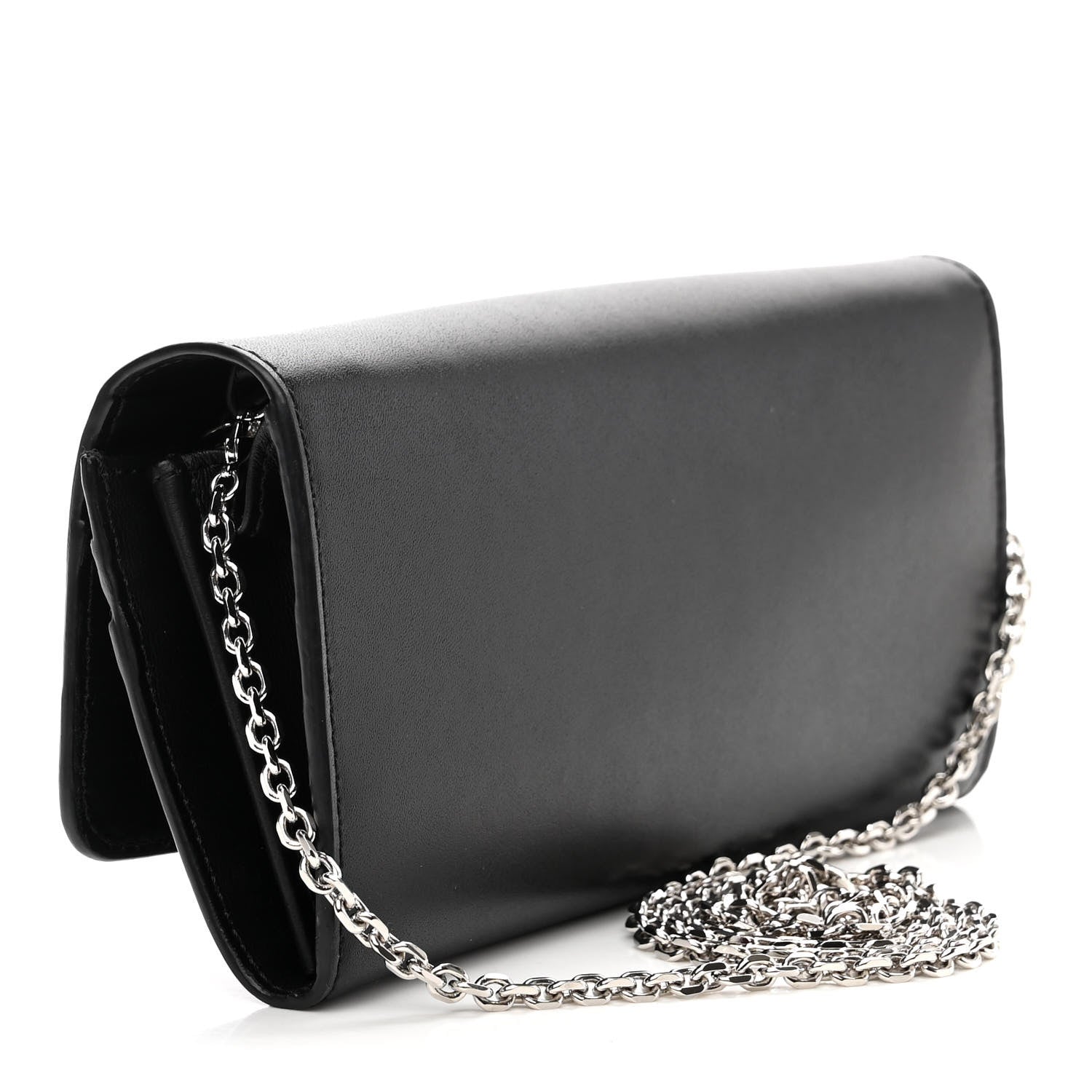 Fendi Vitello Liberty Fun Fair Studded Continental Wallet On Chain Black Multicolor 3 of 11