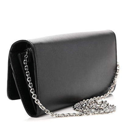 Fendi Vitello Liberty Fun Fair Studded Continental Wallet On Chain Black Multicolor 3 of 11