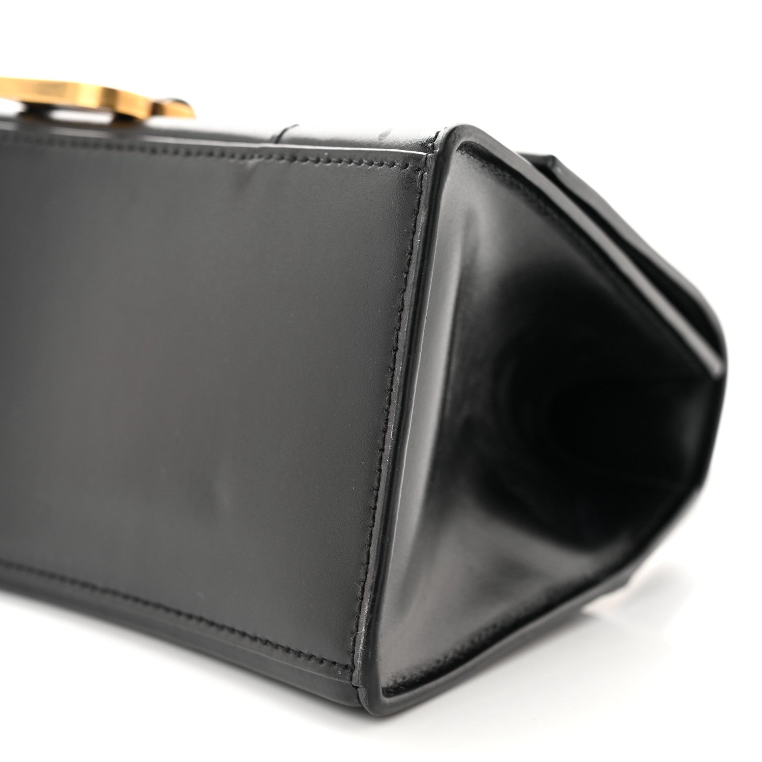 Balenciaga Shiny Box Calfskin Small Hourglass Top Handle Bag Black 9 of 11
