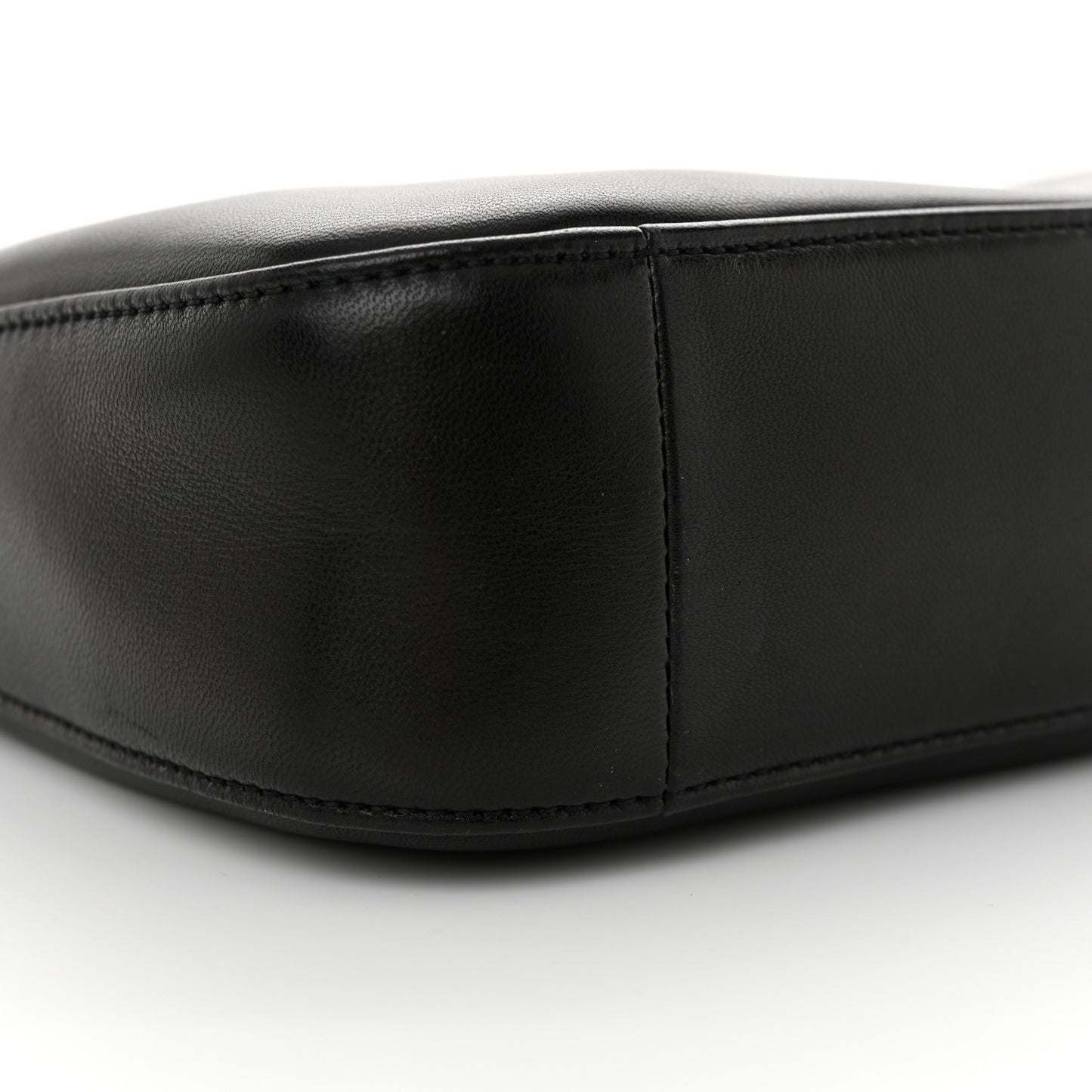 Plunged Lambskin Calypso Mini Hobo Black