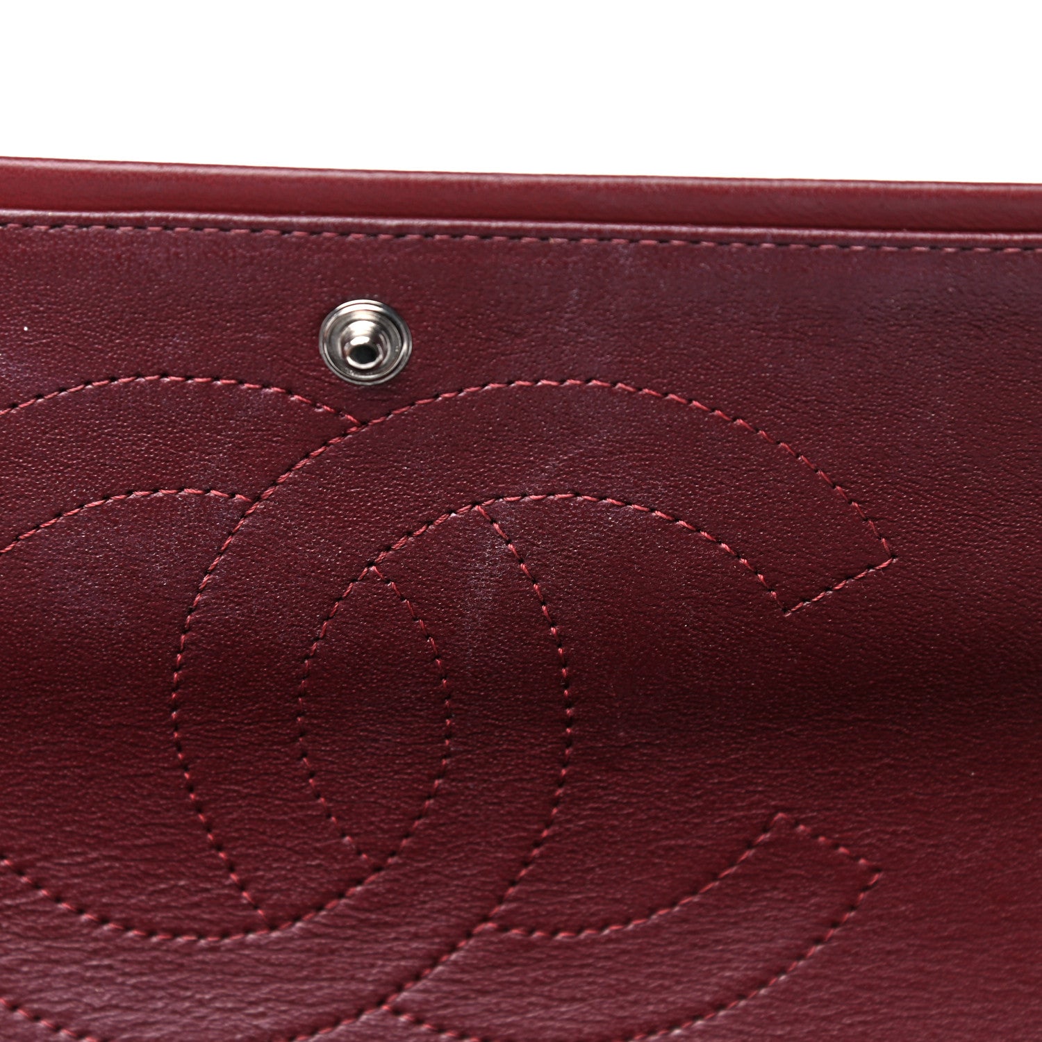 Chanel Lambskin Quilted Jumbo Double Flap Burgundy 15 of 19
