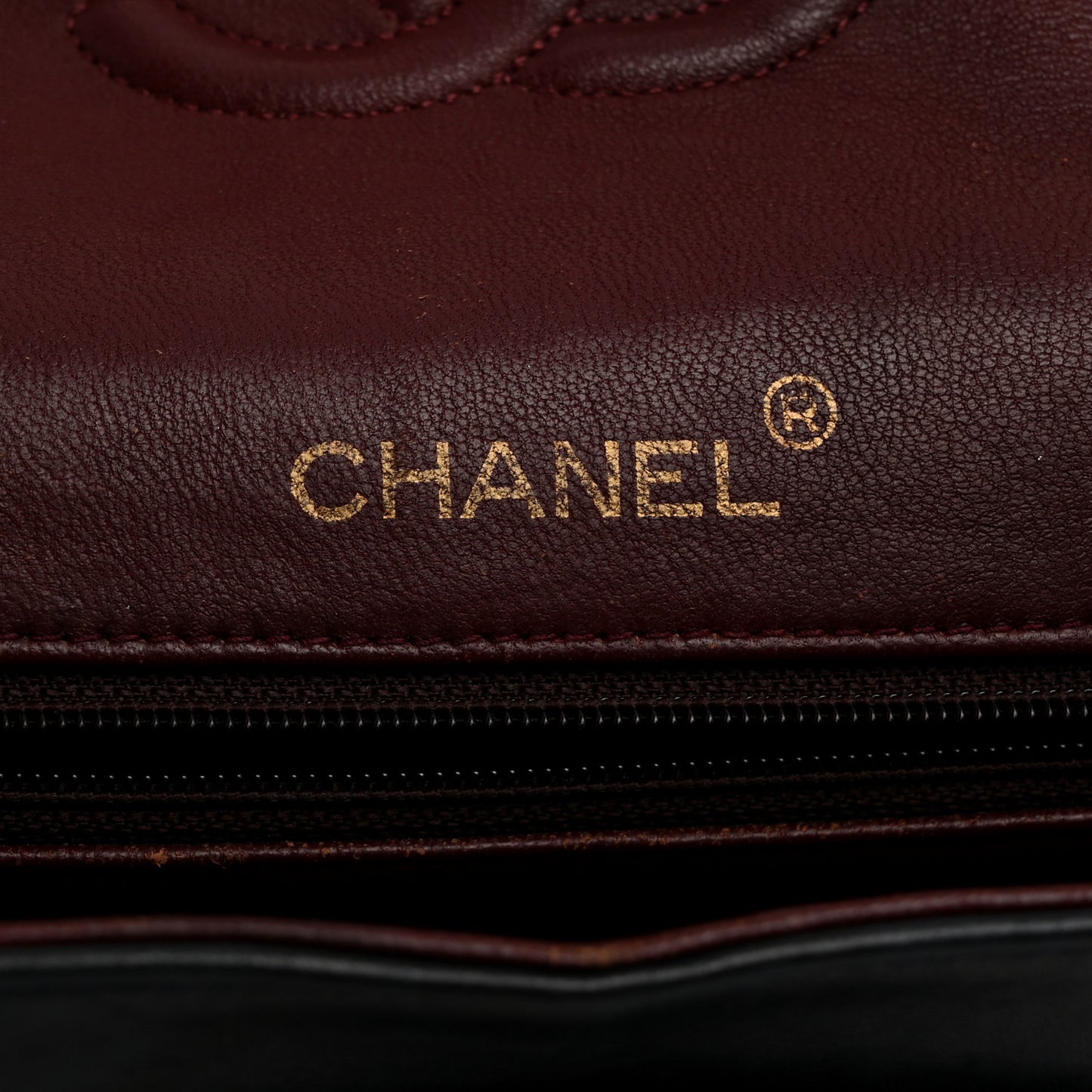 Lambskin Quilted Medium Double Flap Navy