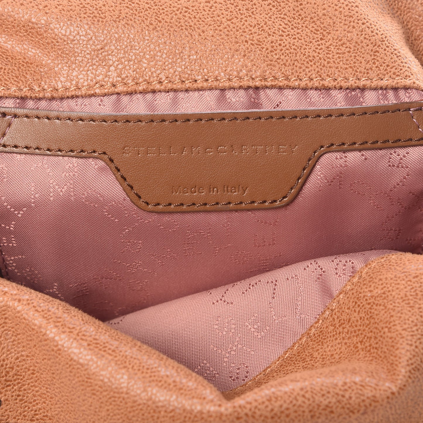Eco Suede Mini Fringe Falabella Tote Tan