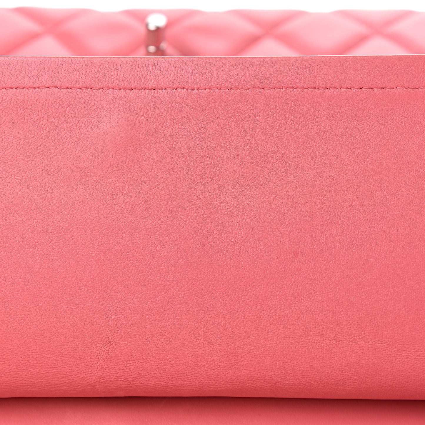 Lambskin Quilted Jumbo Double Flap Pink