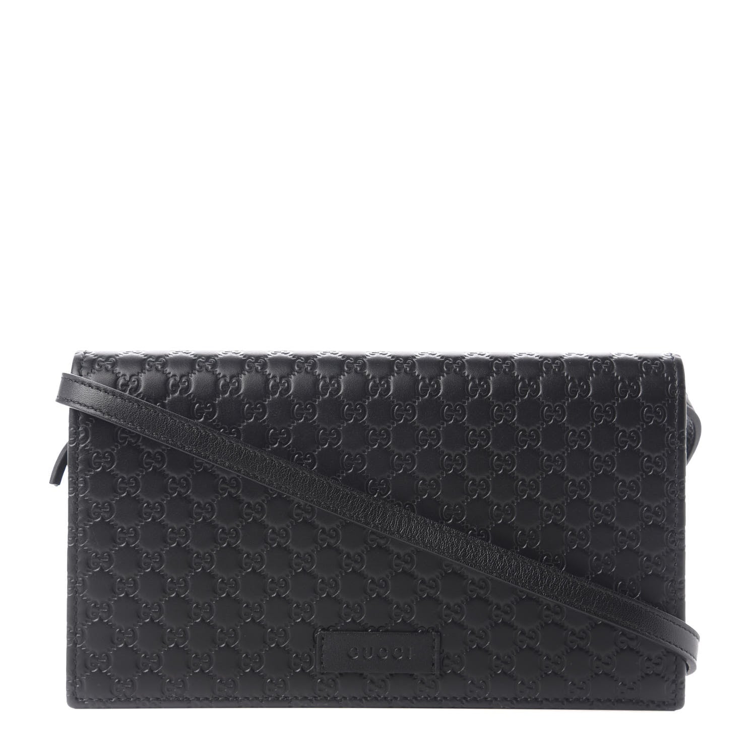 Gucci Microguccissima Crossbody Wallet Black 1 of 7