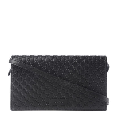 Gucci Microguccissima Crossbody Wallet Black 1 of 7