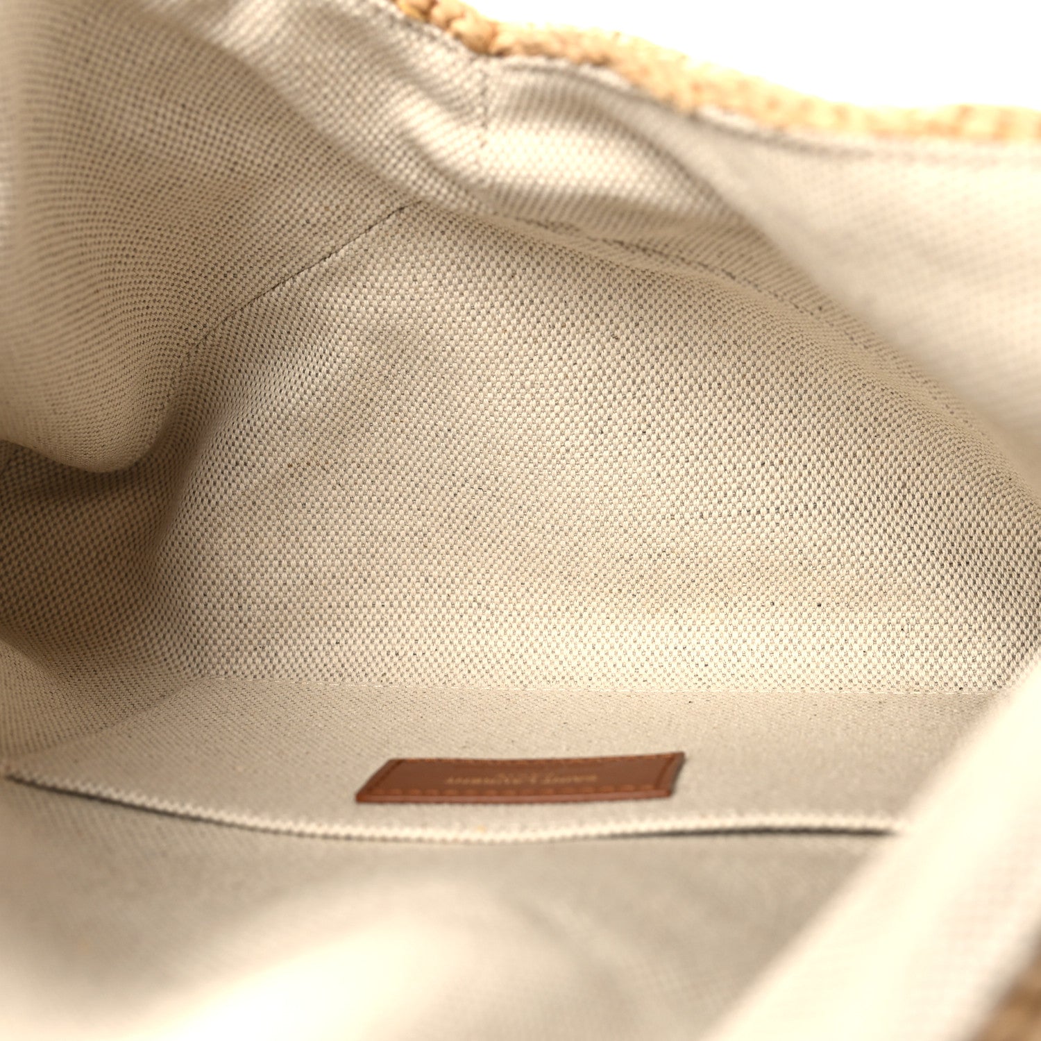 Saint Laurent Raffia Large Cassandre Pouch Naturel Brick 5 of 8
