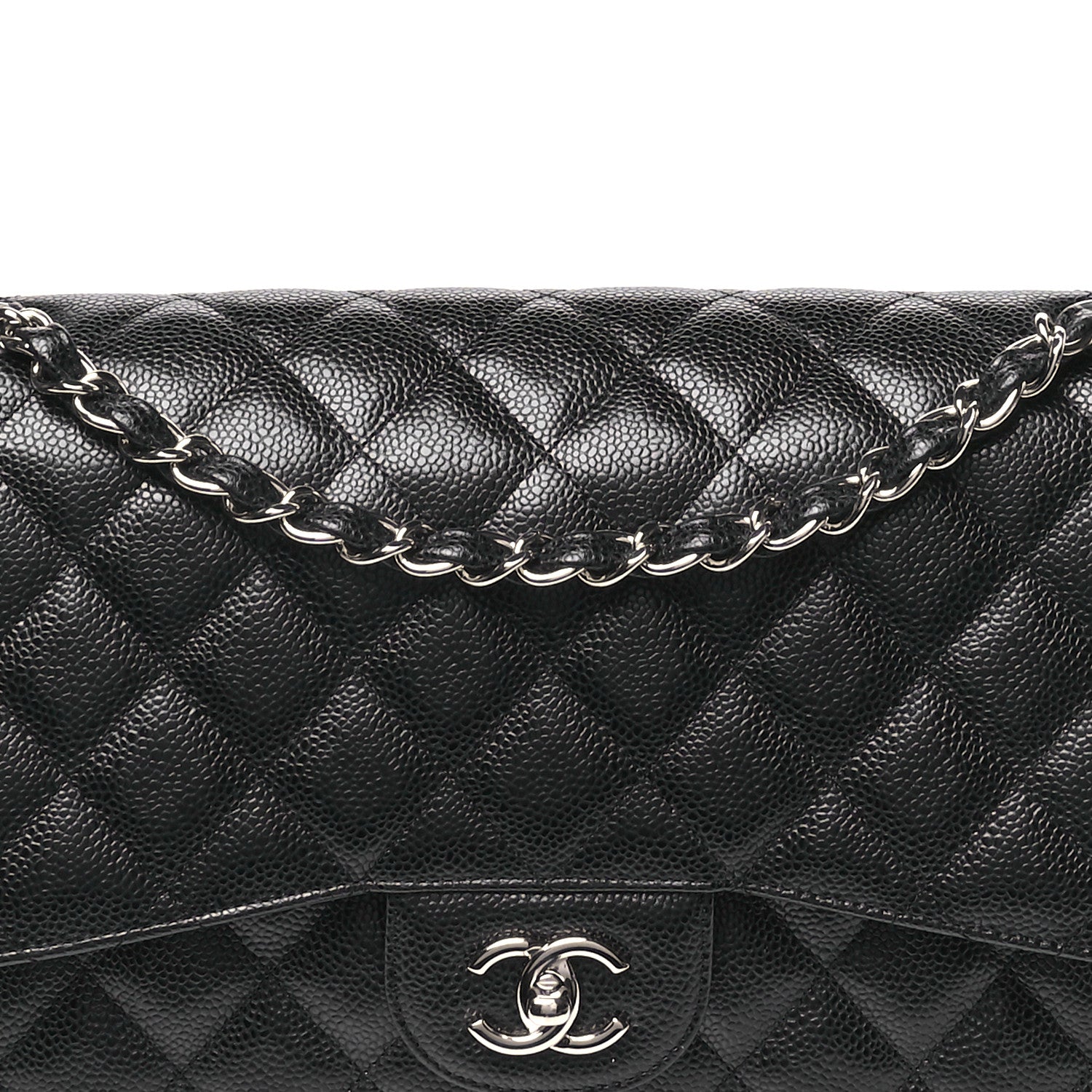 Chanel Caviar Quilted Jumbo Double Flap Black 8 of 11