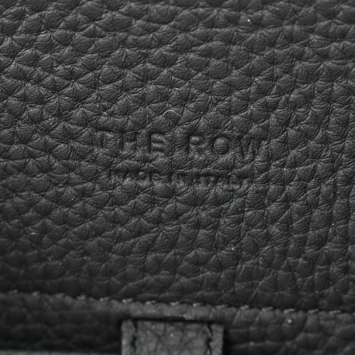 The Row Grained Calfskin Soft Margaux 10 Bag Black 6 of 9