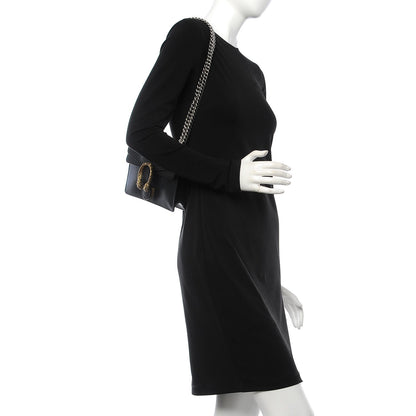 Gucci Calfskin Web Mini Dionysus Shoulder Bag Black 3 of 13