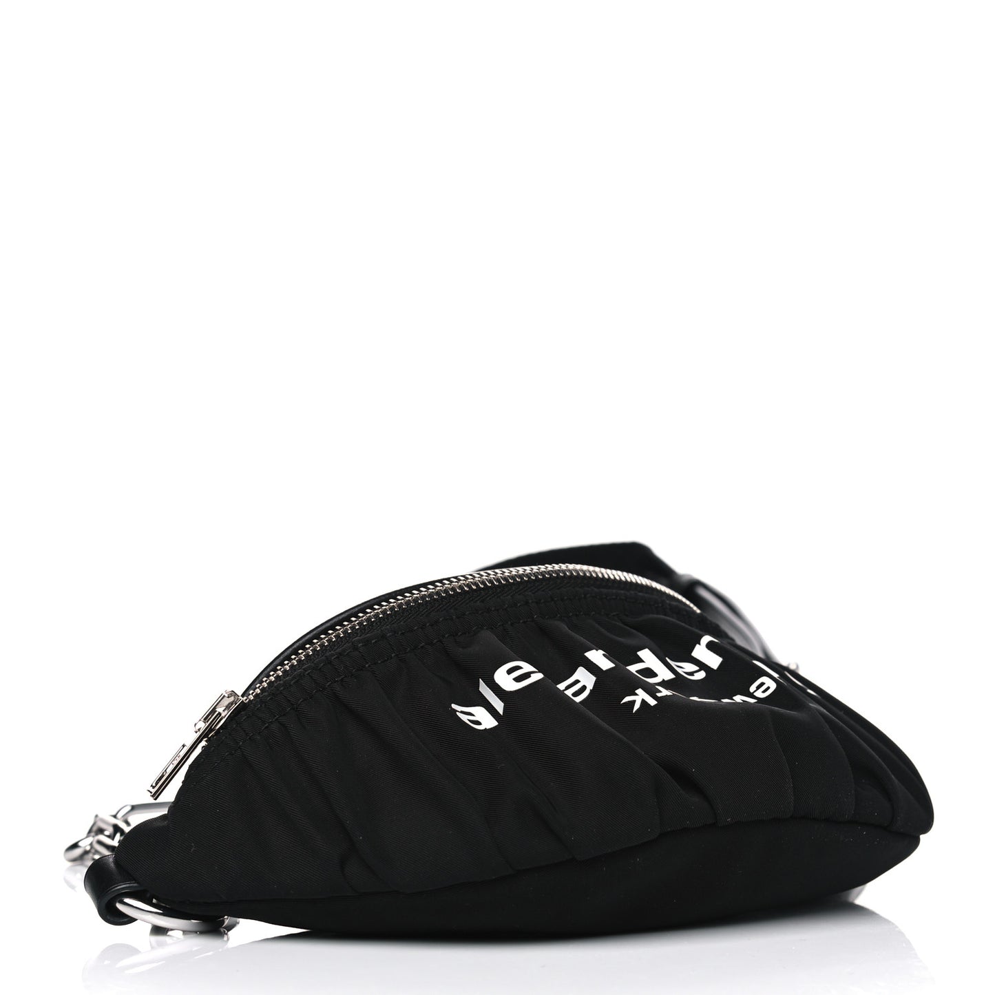 Nylon Logo Printed Belt Bag Black