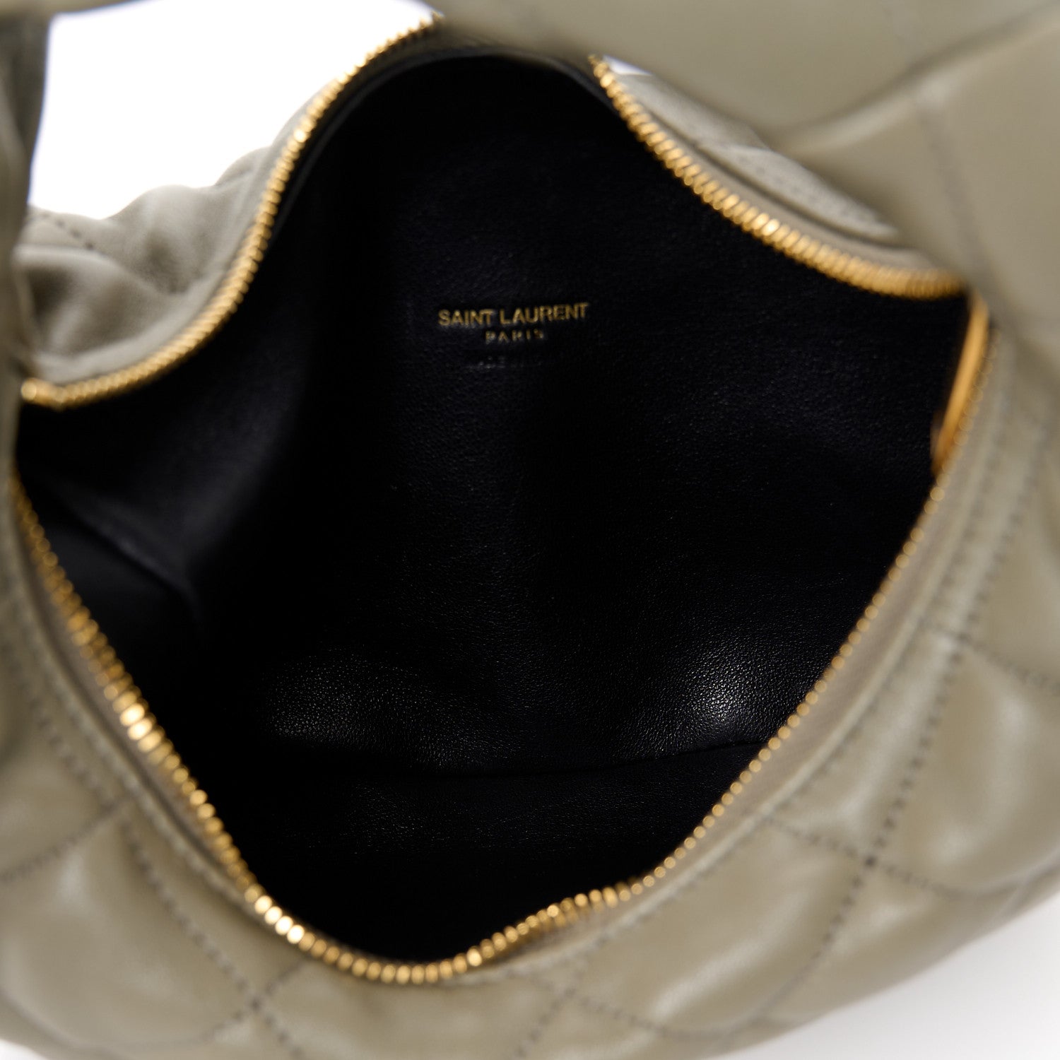 Saint Laurent Lambskin Quilted Icarino Bag Dark Strong Moss 5 of 10
