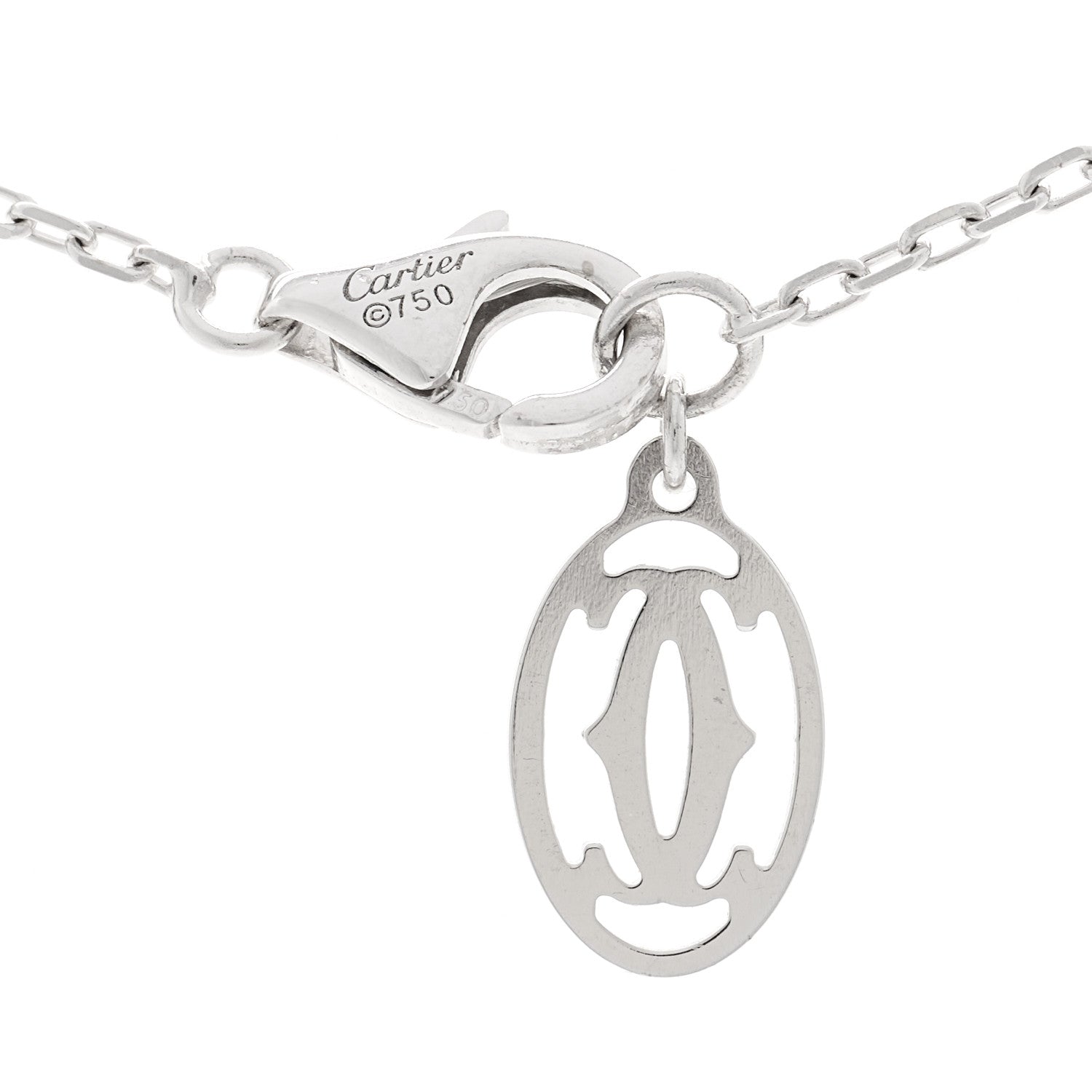 Cartier 18K White Gold Diamond LM D'Amour Pendant Necklace 4 of 4