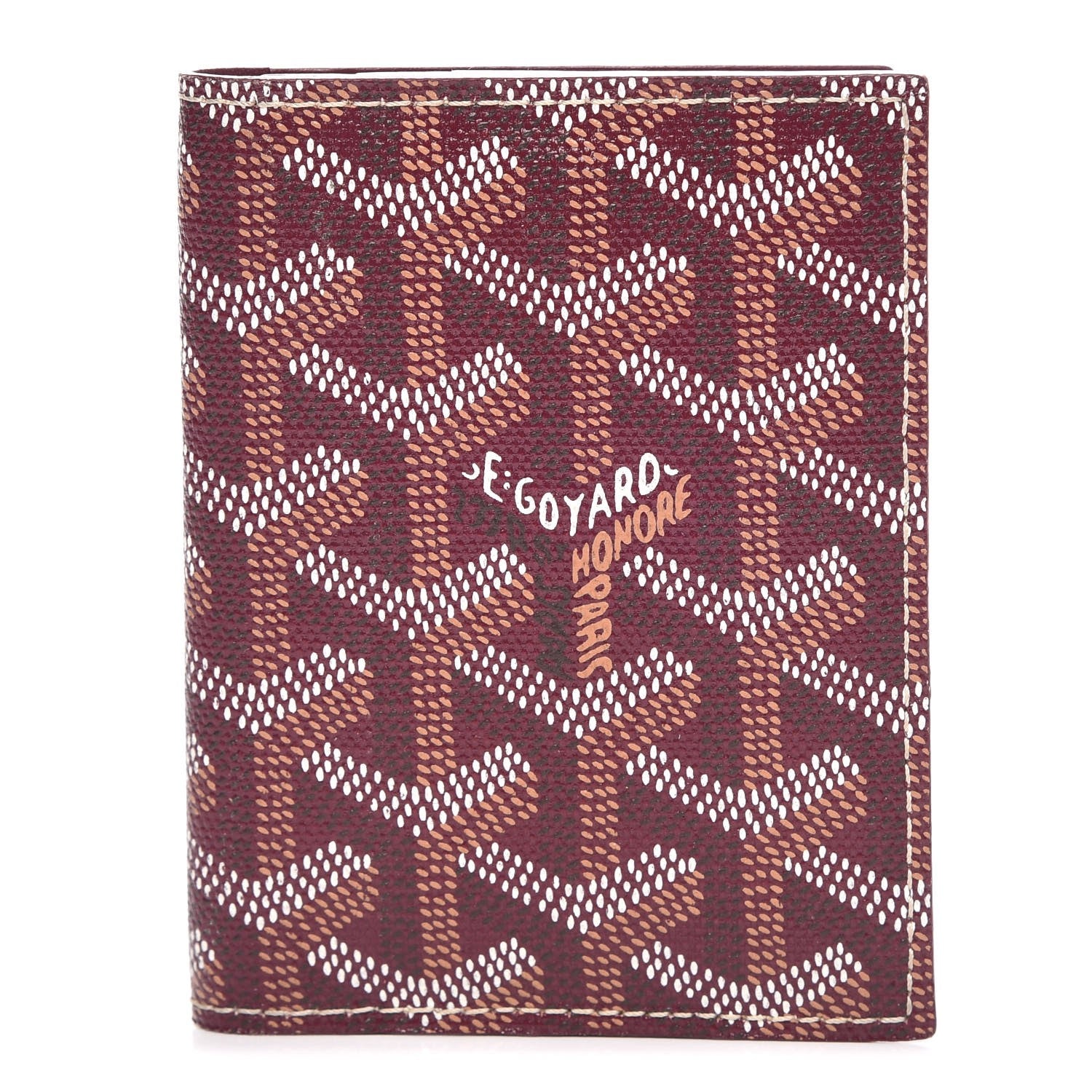 Goyard Chevron St. Marc Folding Card Case Burgundy 1 of 6