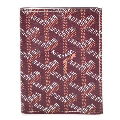 Goyard Chevron St. Marc Folding Card Case Burgundy 1 of 6