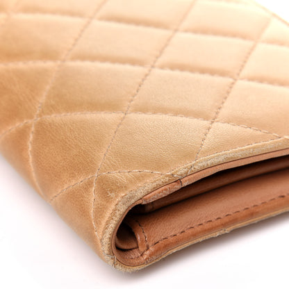 Chanel Lambskin Quilted Yen Wallet Beige 18 of 23