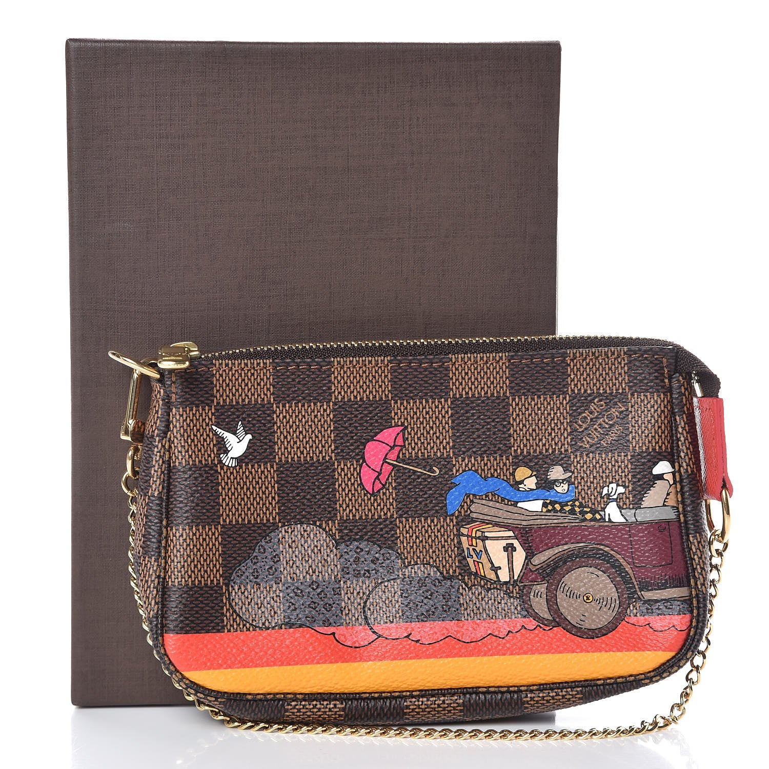 Louis Vuitton Damier Ebene 2015 Christmas Animation Mini Pochette Accessories 8 of 8